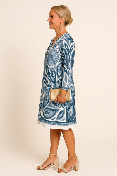 Valentina - Retro Tummy Covering Midi Dress