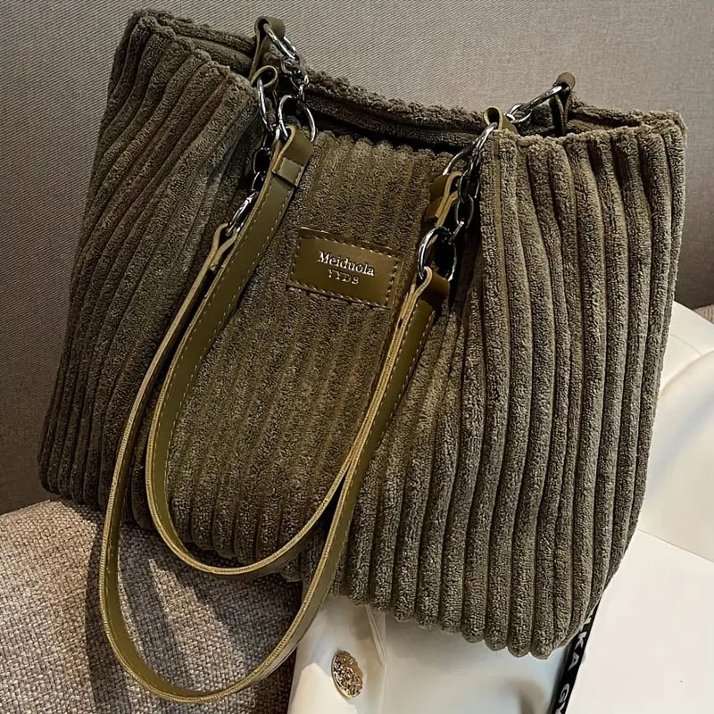 Megan | Cotton Corduroy Tote Bag