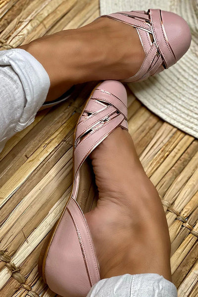 EMILIA | Elegant Woven Ballerinas with Side Opening