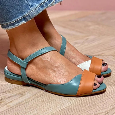 GINEVRA | Elegant Tricolor Open-Toe Sandals for a Sophisticated Look