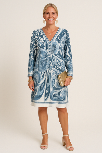 Valentina - Retro Tummy Covering Midi Dress