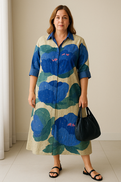 Bianca - Bright Tummy Covering Midi Dress