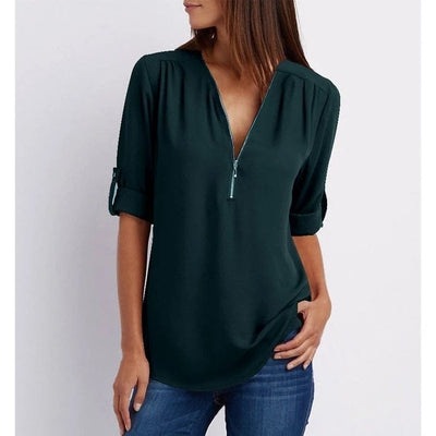 Lizzy - Elegant Zippered Top