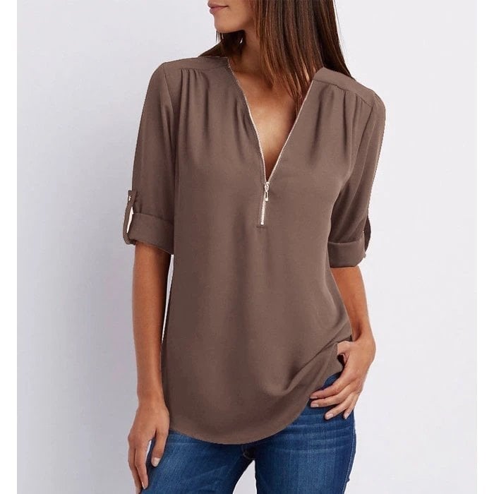 Lizzy - Elegant Zippered Top