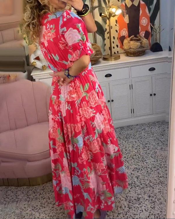 FLORIANA™ - Vibrant Floral Dress