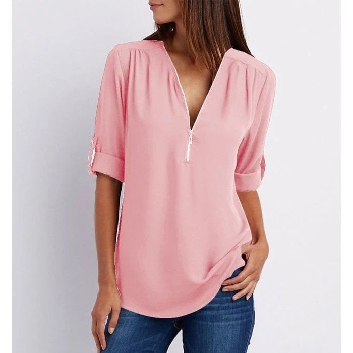 Lizzy - Elegant Zippered Top