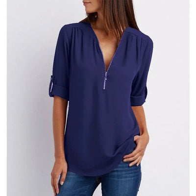 Lizzy - Elegant Zippered Top