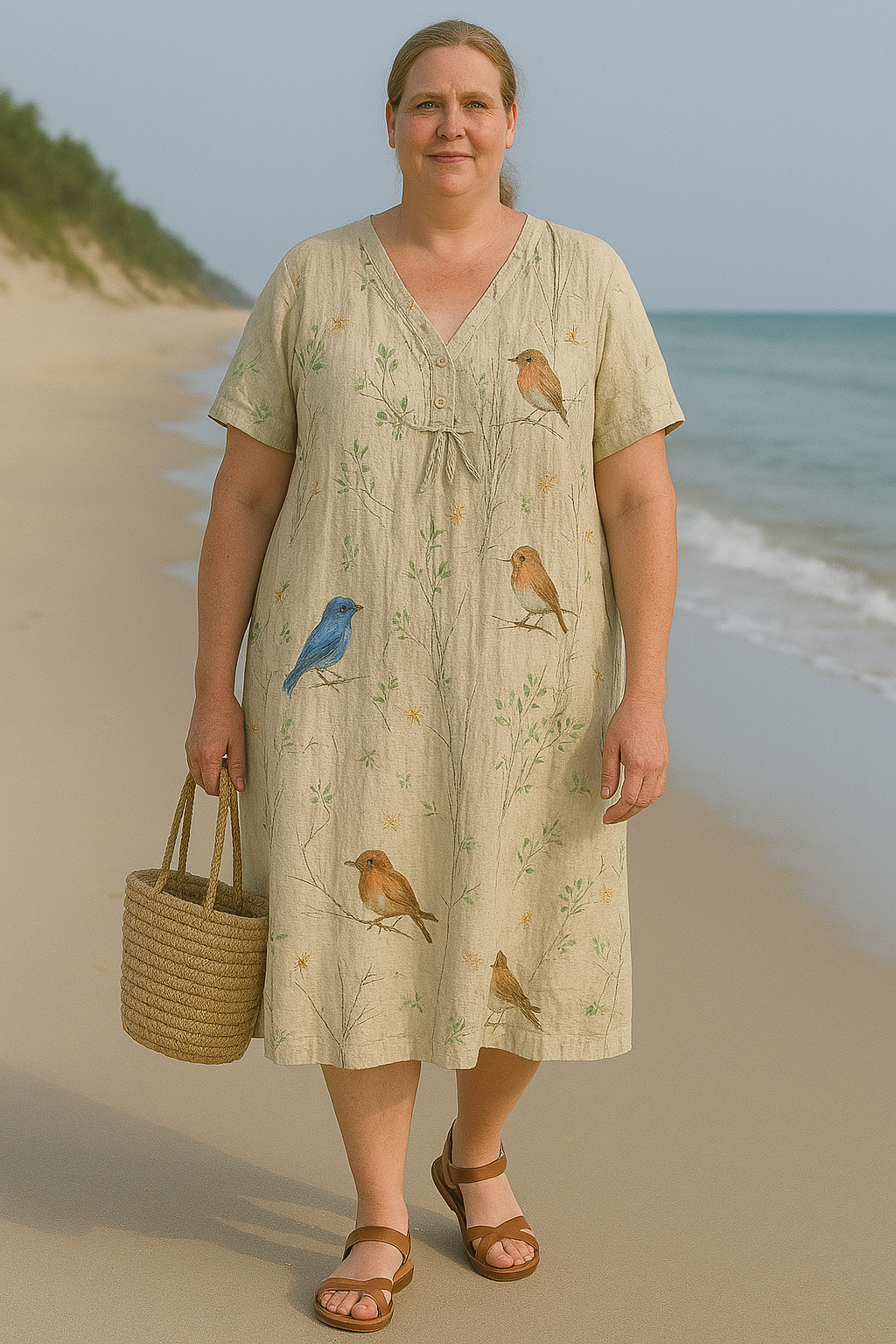 Rosa - Floral Tummy Covering Everyday Dress