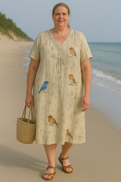 Rosa - Floral Tummy Covering Everyday Dress