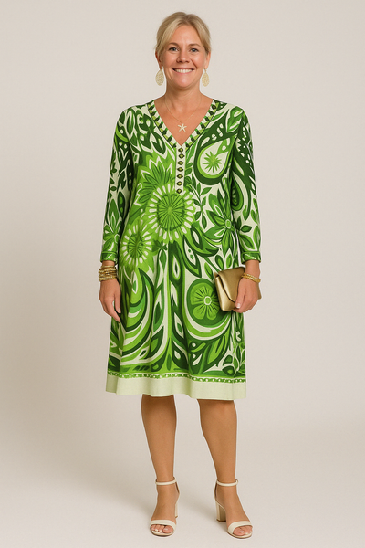 Valentina - Retro Tummy Covering Midi Dress