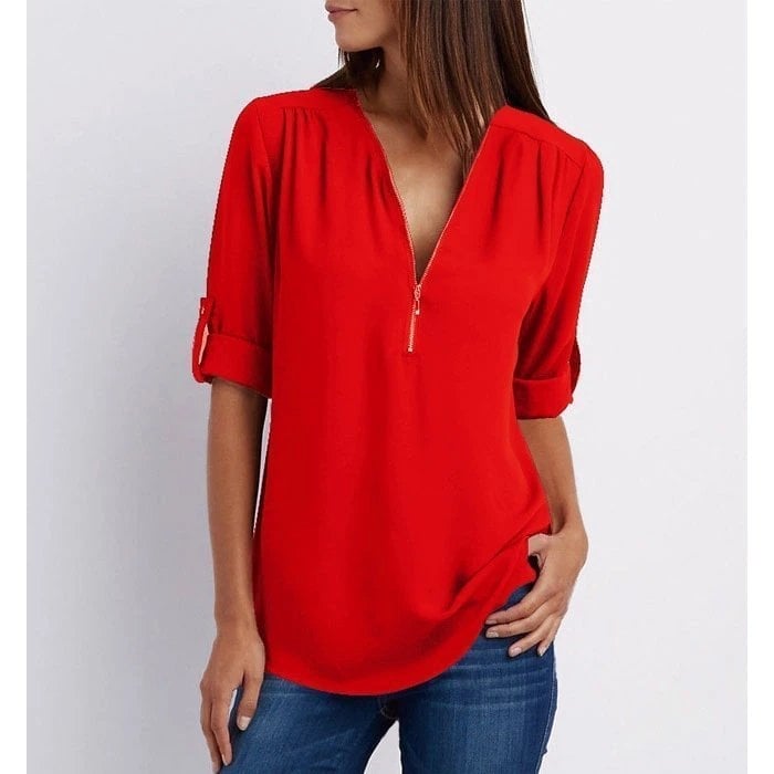 Lizzy - Elegant Zippered Top