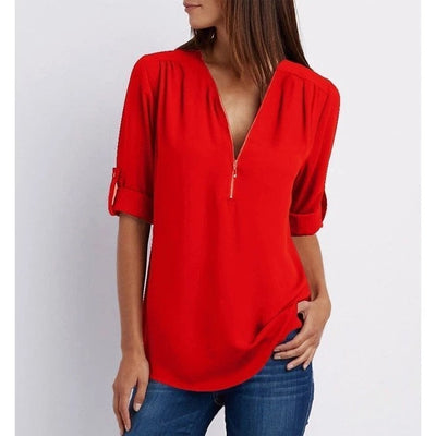 Lizzy - Elegant Zippered Top