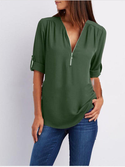 Lizzy - Elegant Zippered Top