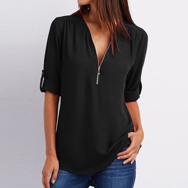 Lizzy - Elegant Zippered Top