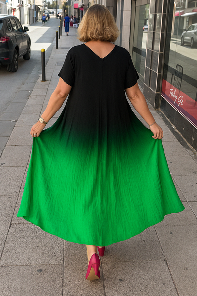 Alina - Gradient Tummy Covering Midi Dress