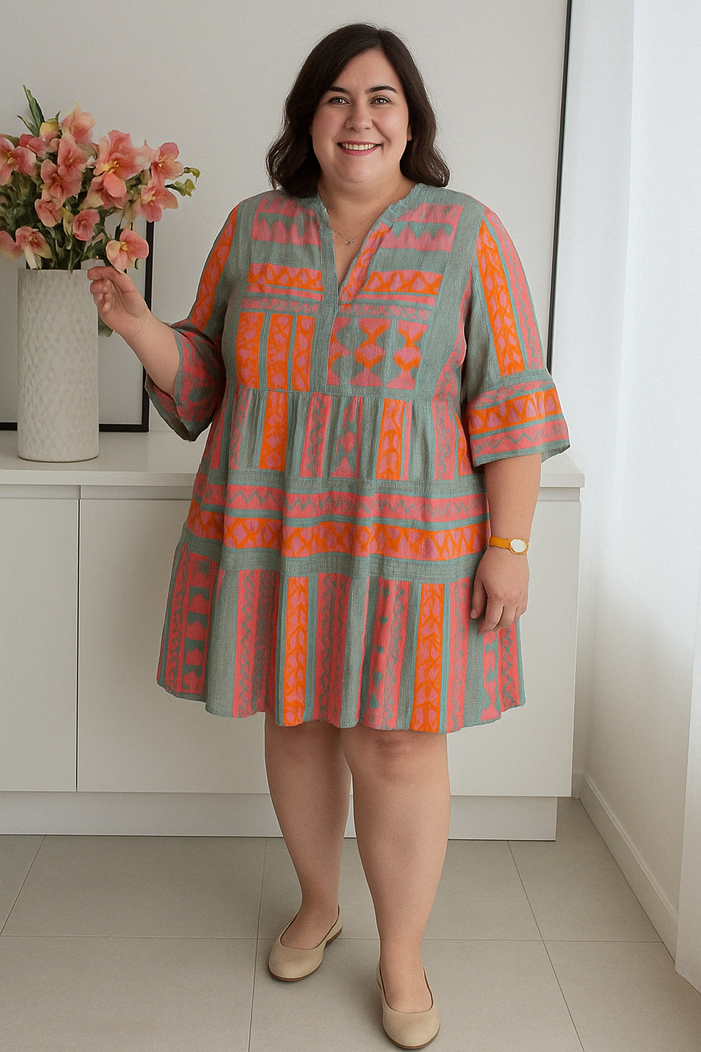 Isabella - Vintage-Inspired Tummy Covering Dress