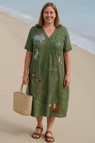 Rosa - Floral Tummy Covering Everyday Dress