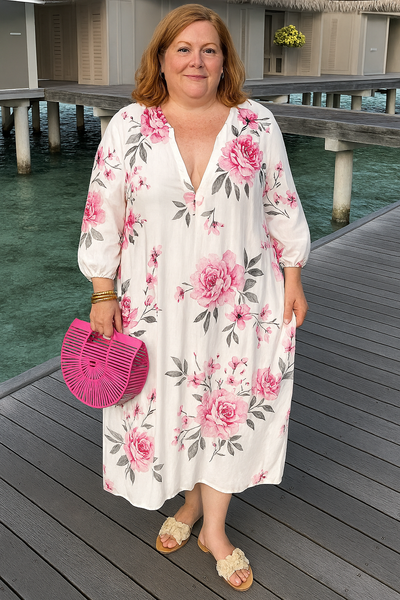 Liana - Colorful Tummy Covering Dress