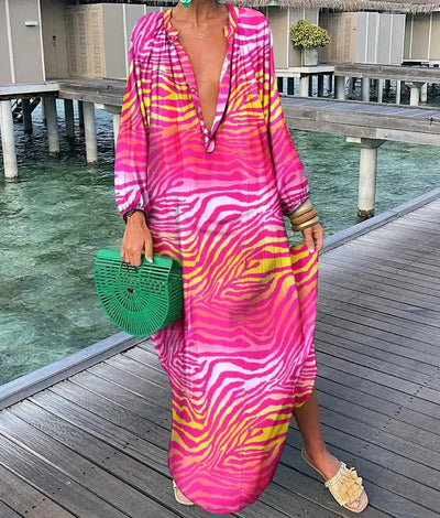 Liana - Colorful Tummy Covering Dress