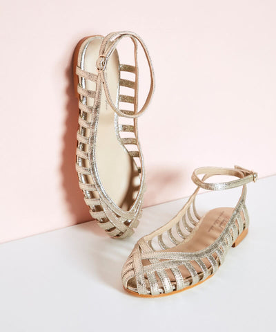 GIADA| Elegant woven ballerina with ankle strap for a sophisticated style