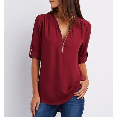 Lizzy - Elegant Zippered Top