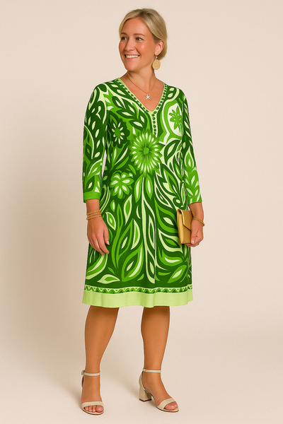 Valentina - Retro Tummy Covering Midi Dress