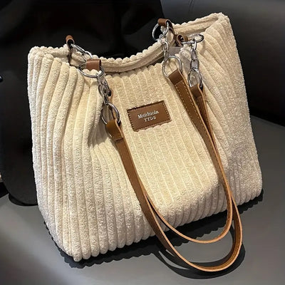 Megan | Cotton Corduroy Tote Bag