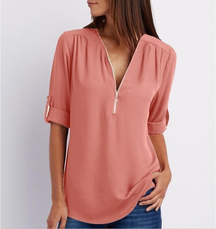 Lizzy - Elegant Zippered Top