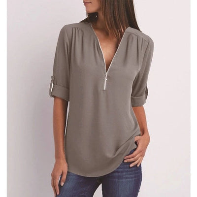 Lizzy - Elegant Zippered Top