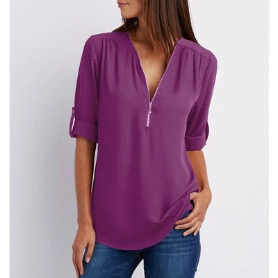 Lizzy - Elegant Zippered Top