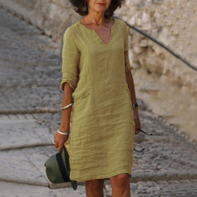 Beth™ - Relaxed V-Neck Dress